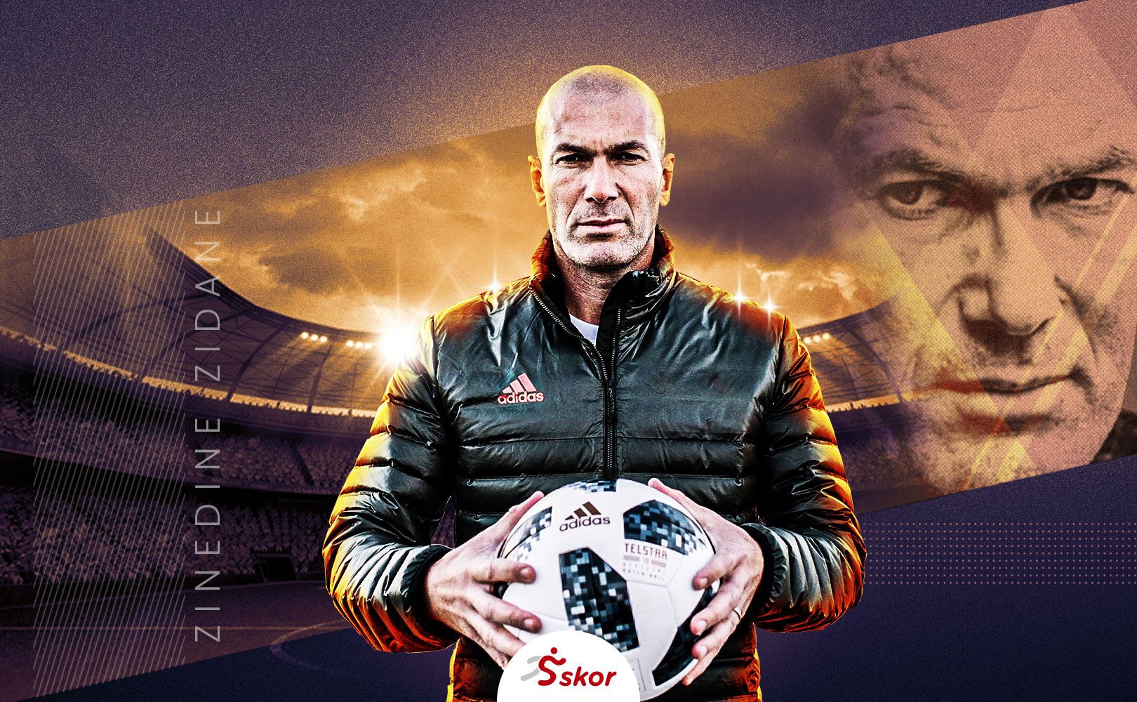 Cover pelatih Real Madrid, Zinedine Zidane.