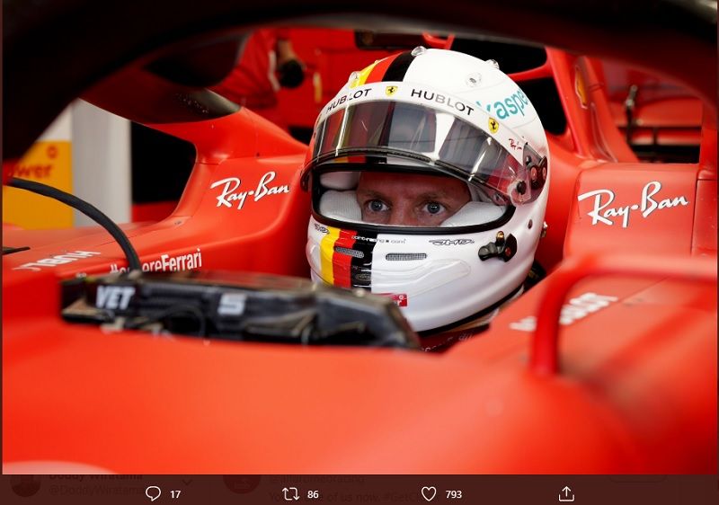 Pembalap Tim Ferrari, Sebastian Vettel, sudah tidak sabar berlomba di Sirkuit Silverstone, Inggris yang akan menggelar putaran keempat dan kelima GP F1 2020 pada 2 dan 9 Agustus nanti.