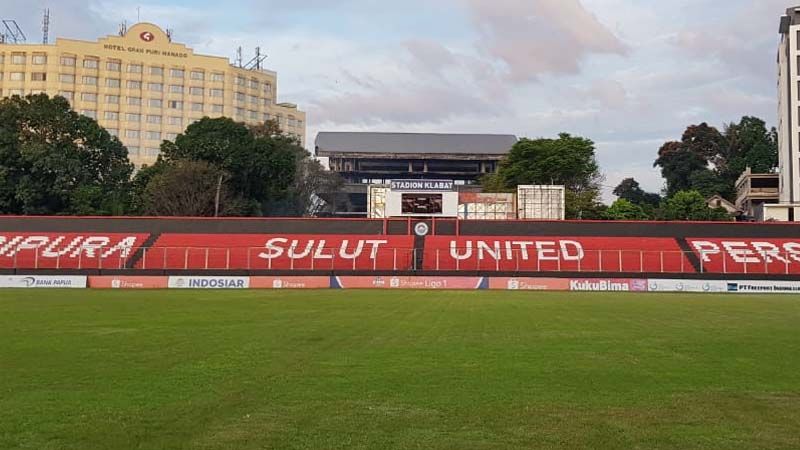 Panorama Stadion Klabat, markas Sulut United, yang sedang bersiap menjadi salah satu tuan rumah Liga 2 2020.