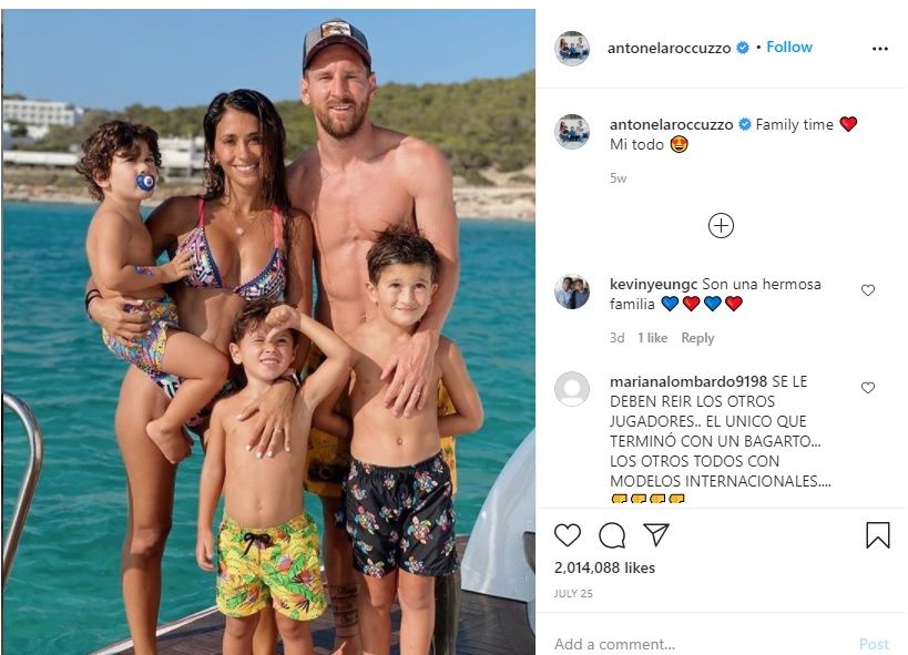 Faktor istri dan ketiga anaknya diperkirakan ikut dalam pertimbangan striker Lionel Messi dalam memilih klub barunya jika memutuskan meninggalkan Barcelona.