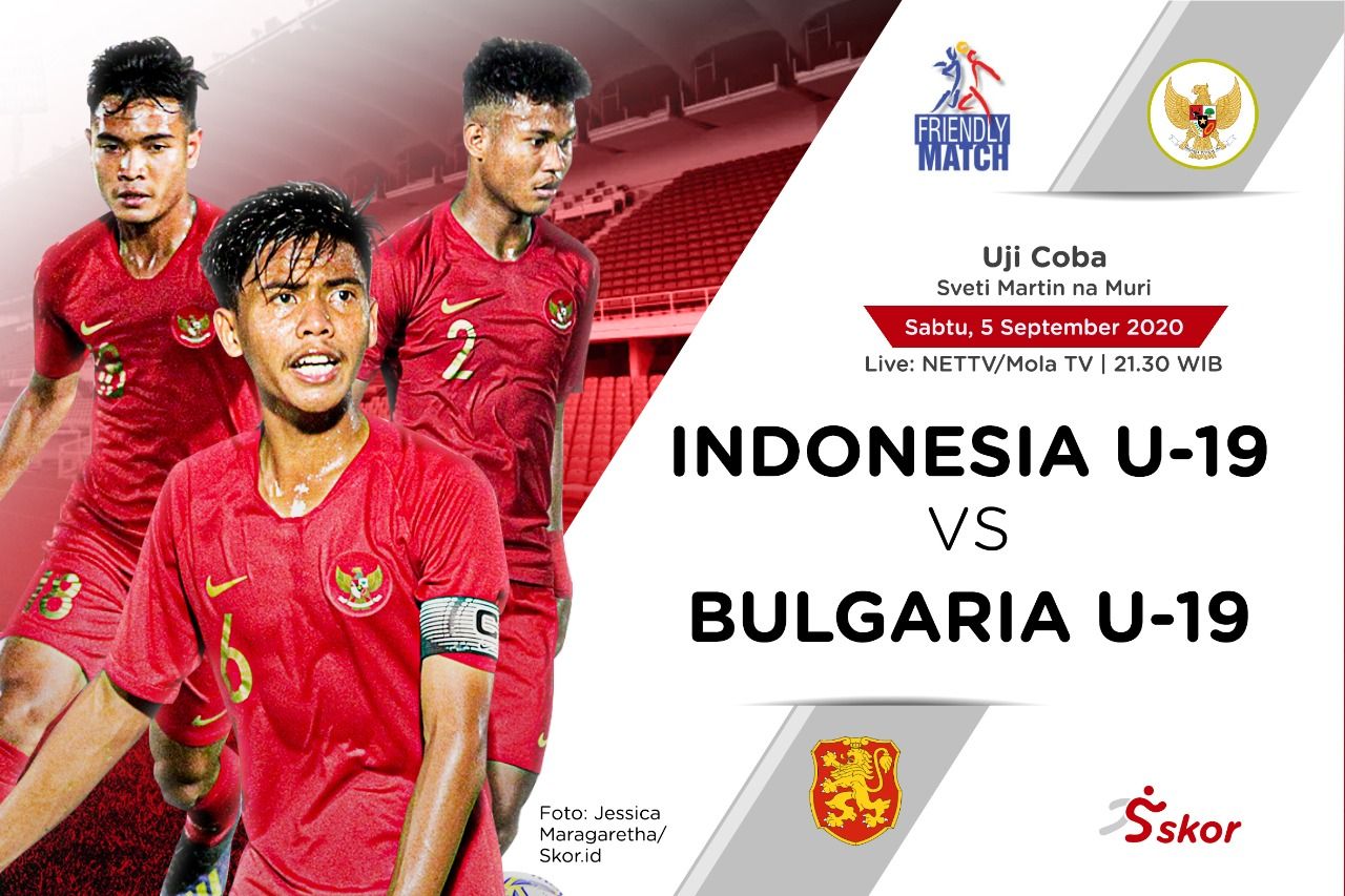 Cover foto laga uji coba timnas Indonesia U-19 vs Bulgaria U-19 di Sveti Martin na Muri, Kroasia, Sabtu (5/9/2020).