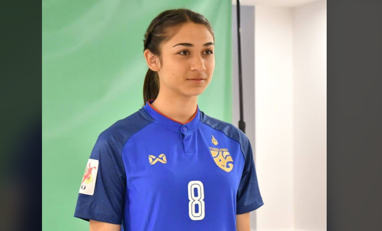 Penyerang timnas Thailand putri, Miranda Nild pada Piala Dunia Wanita 2019 di Prancis.