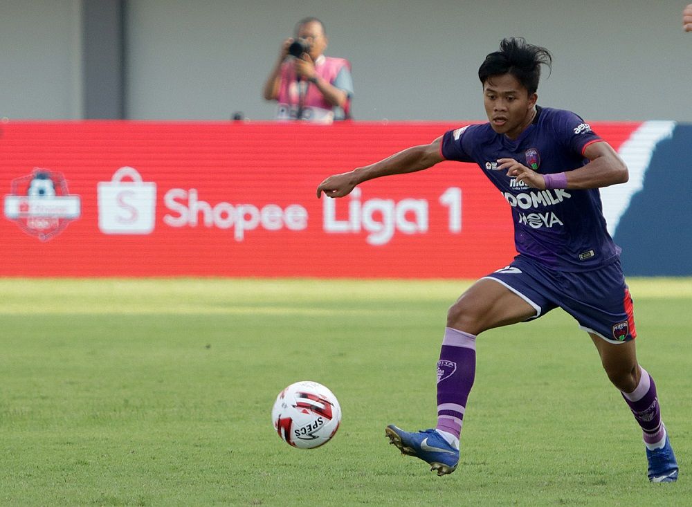 Pemain Persita, Edo Febriansyah saat menjamu PSM Makassar pada pekan kedua Liga 1 2020, Maret 2020.