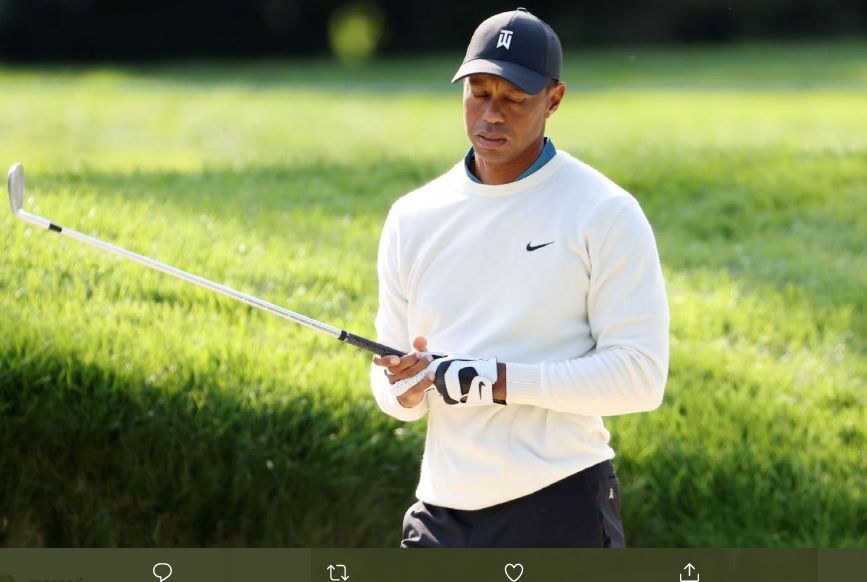 Tiger Woods saat tampil dalam US Open 2020 di Winged Foot Golf Club, 18 September 2020.