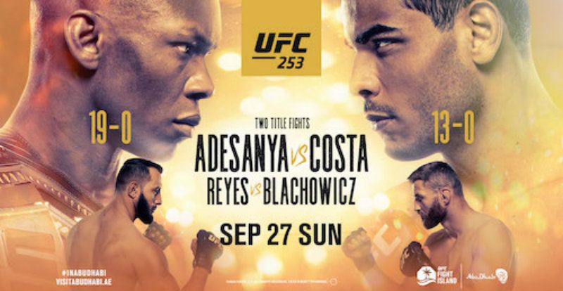 Duel Israel Adesanya vs Paulo Costa akan menandai kembalinya UFC ke Pulau Yas, Abu Dhabi, Uni Emirat Arab, Minggu 27 September 2020.