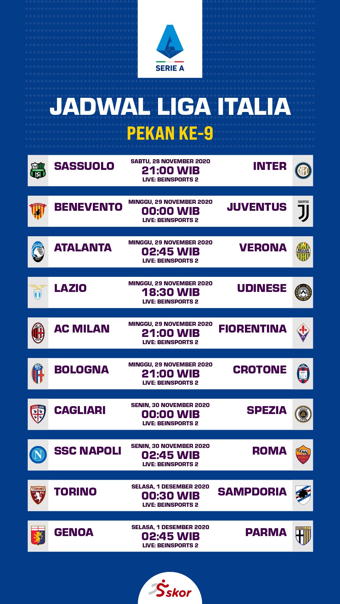 Jadwal Liga Italia Hari Ini Misi Berat Sassuolo Lawan Inter Milan