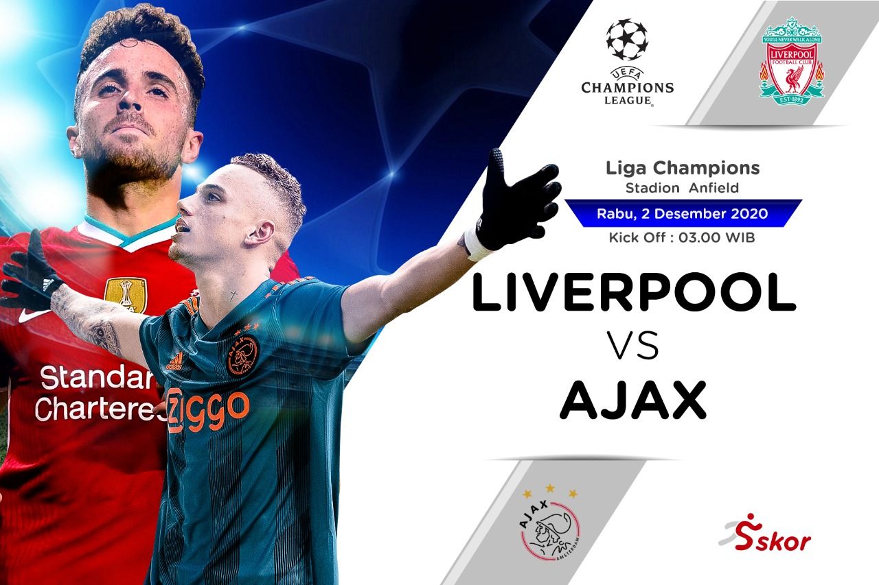 Link Live Streaming Liga Champions Liverpool vs Ajax Amsterdam