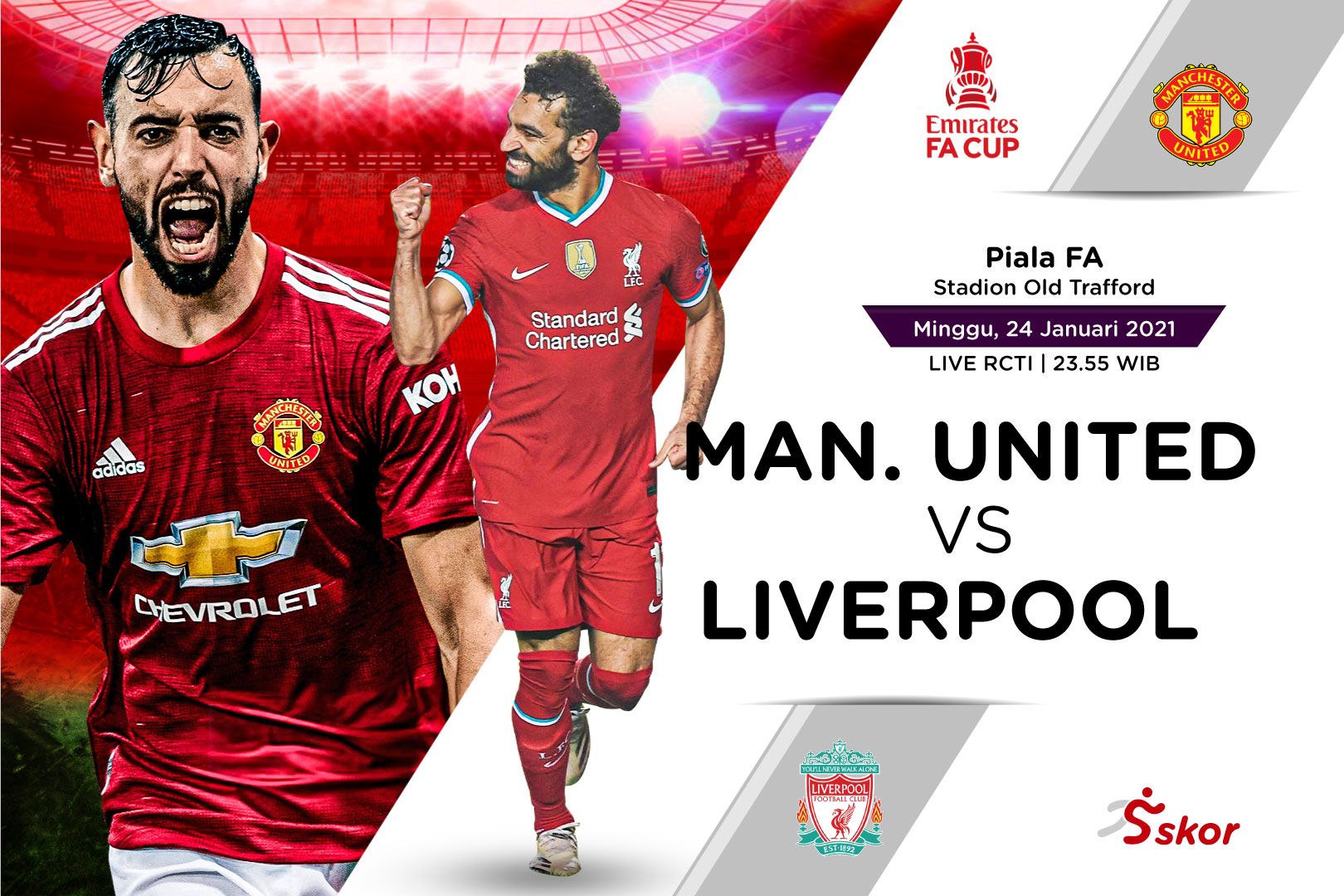 Link Live Streaming Manchester United Vs Liverpool Di Piala Fa