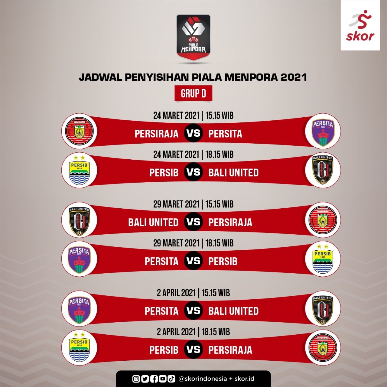 Prediksi Dan Jadwal Grup D Piala Menpora 2021 Bali United Serta Persib Terdepan