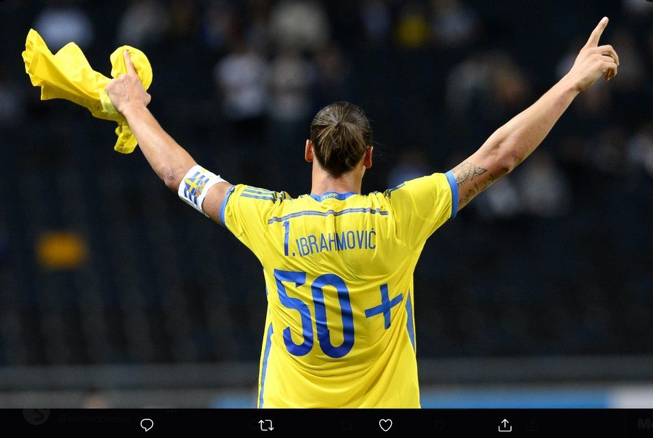 Penyerang Swedia, Zlatan Ibrahimovic tidak bisa memperkuat negaranya di fase play-off Piala Dunia 2022..