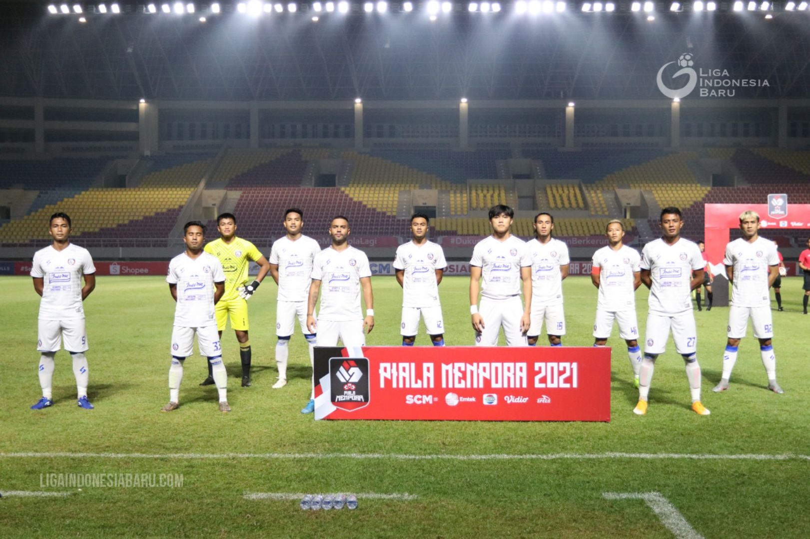 Skuad Arema FC di Piala Menpora 2021.