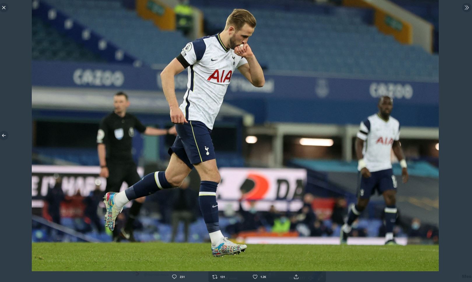Penyerang Tottenham Hotspur, Harry Kane.