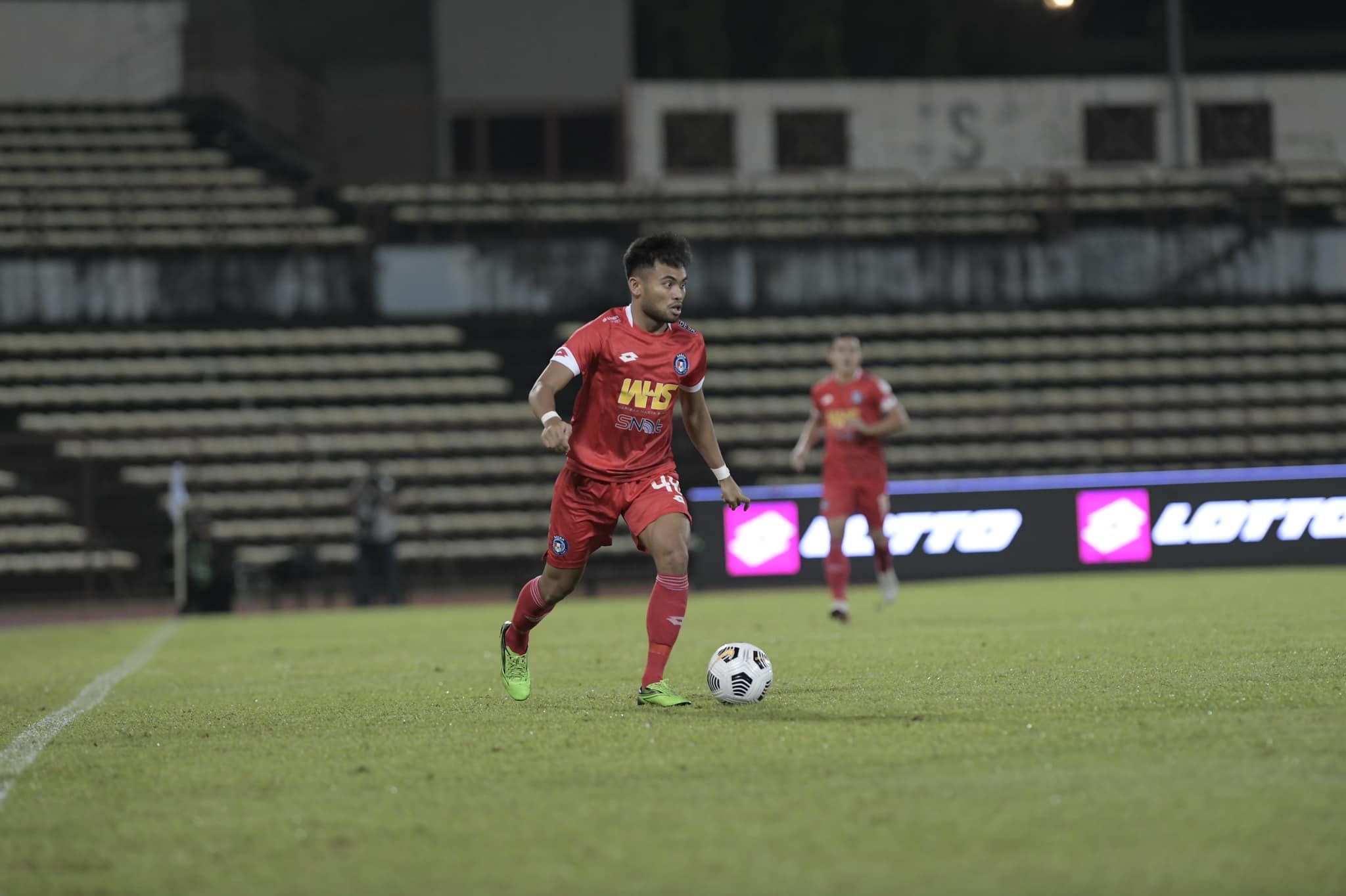 Aksi pemain asal Indonesia milik Sabah FC, Saddil Ramdani saat melawan Melaka United untuk laga lanjutan Liga Super Malaysia 2021, 5 Mei 2021.