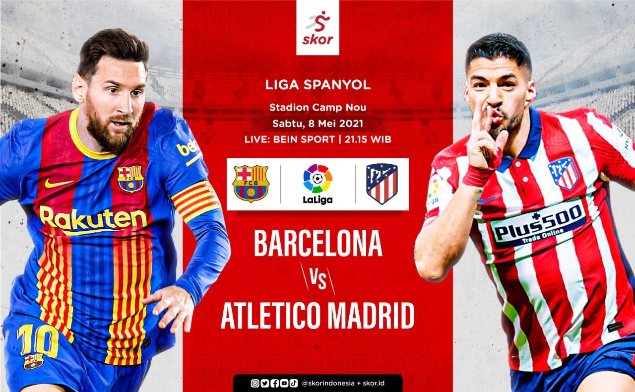 Link Live Streaming Liga Spanyol Barcelona vs Atletico Madrid