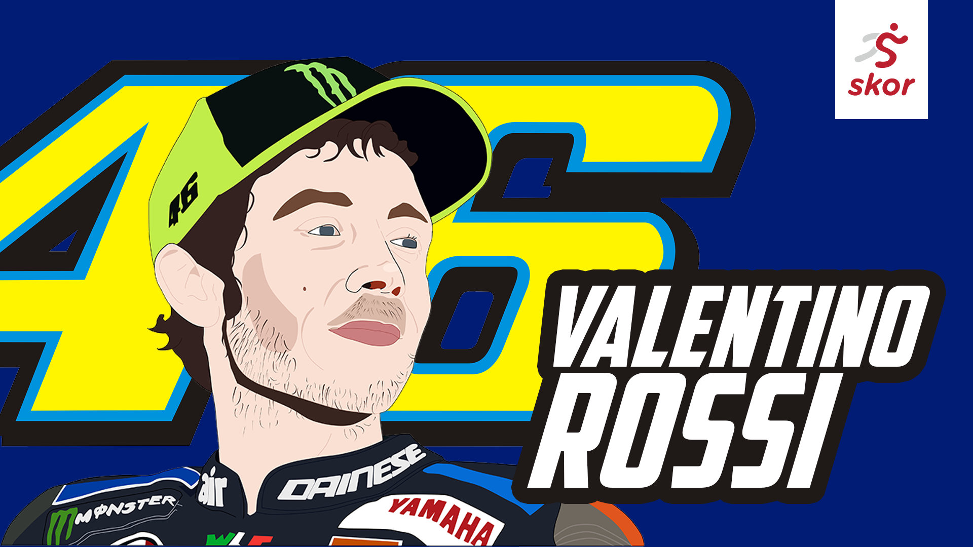 Ilustrasi Valentino Rossi.