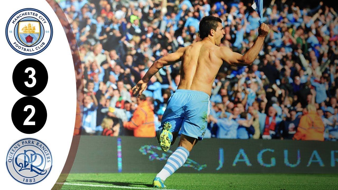 Sergio Aguero saat mencetak gol kemenangan Man City atas QPR, 13 Mei 2012.