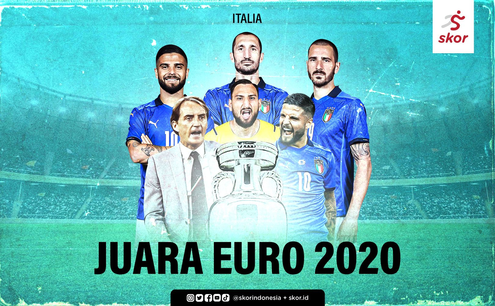 Italia sukses menjadi juara euro 2020.