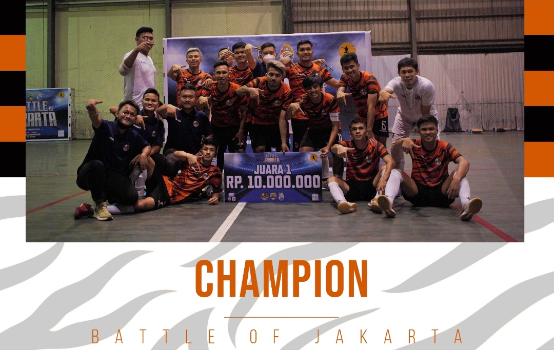 Poster Halus FC menjadi juara ajang Battle of Jakarta, Agustus 2021.