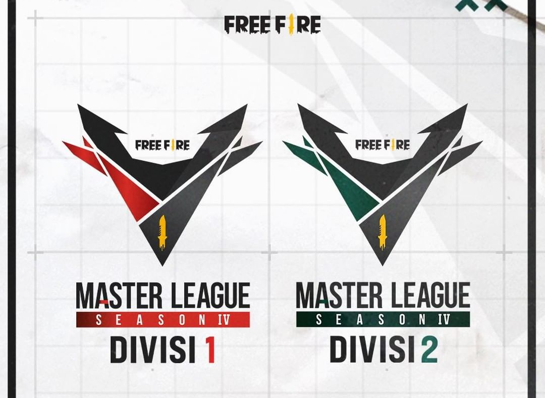 Logo Free Fire Master League (FFML) Season IV Divisi 1 dan Divisi 2.