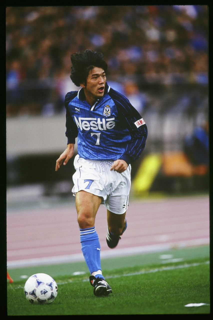 Legenda timnas Jepang, Hiroshi Nanami, saat bermain untuk Jubilo Iwata di J.League.