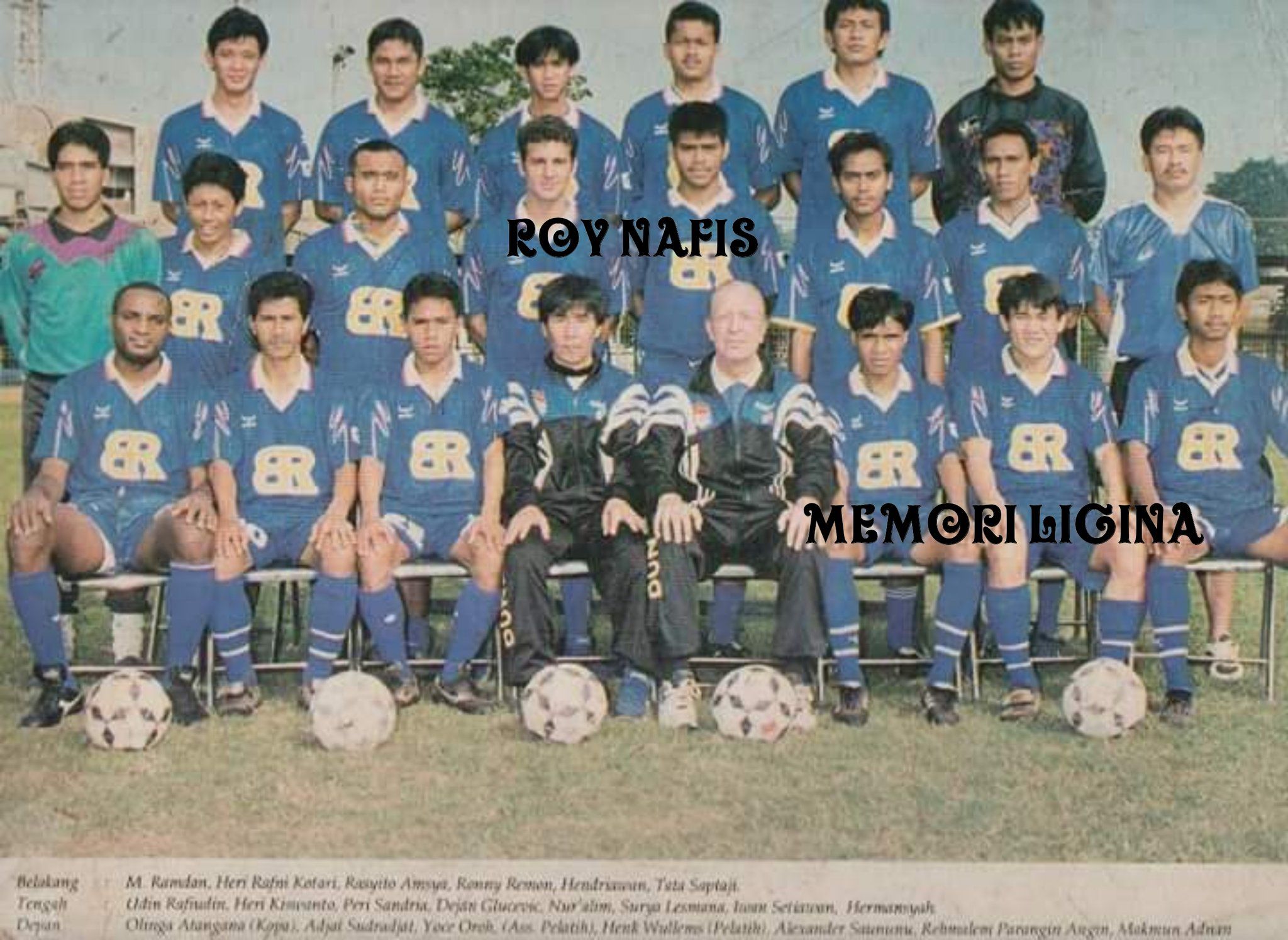 Skuad Bandung Raya di Liga Indonesia 1995-1996.