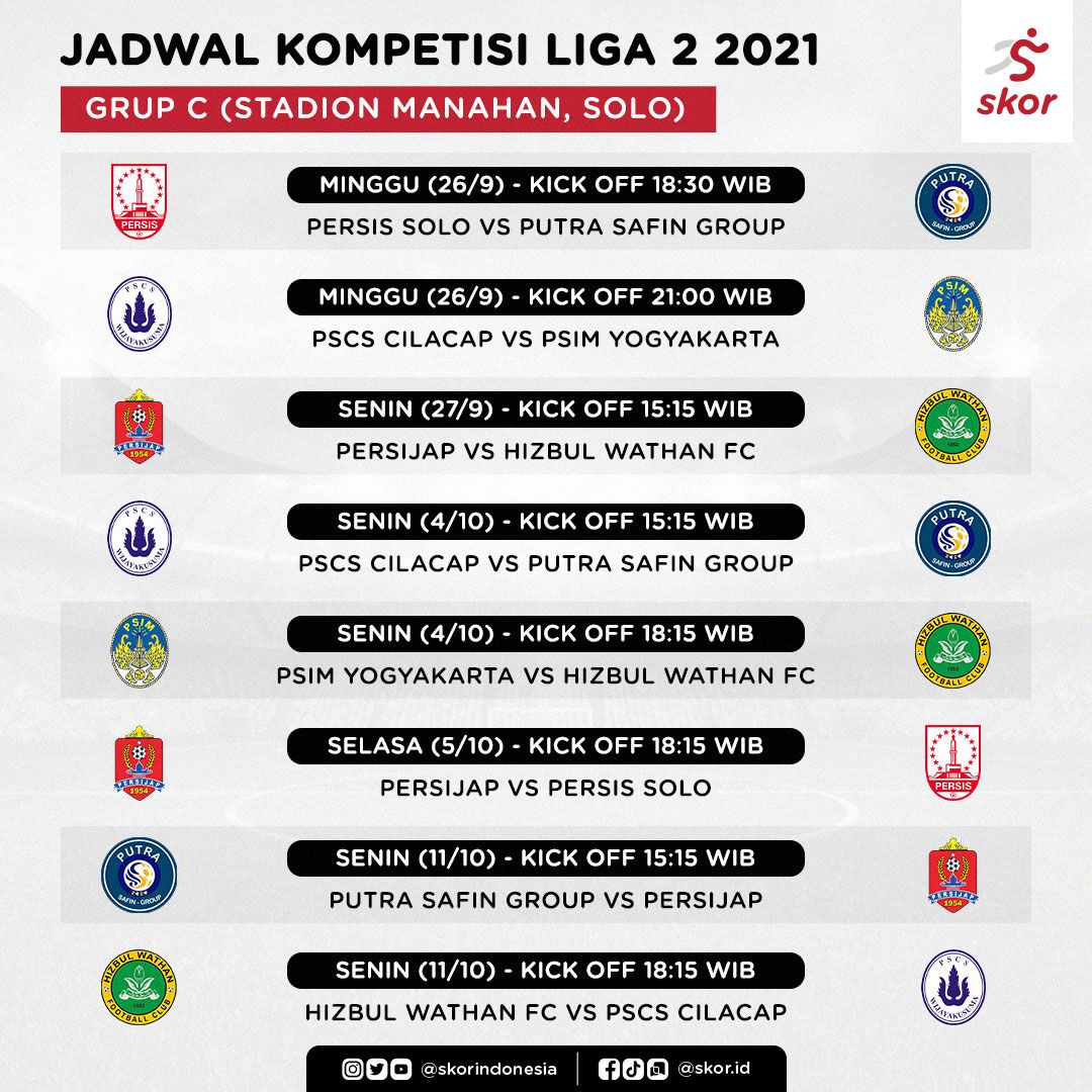 Jadwal Kompetisi Liga 2 2021