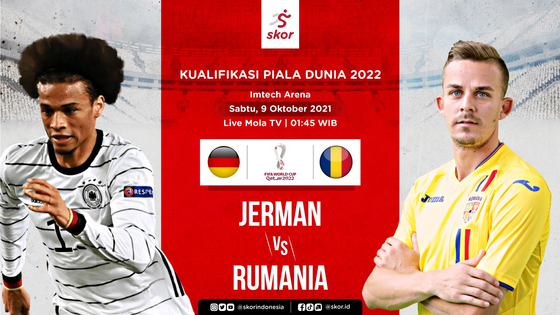 Cover Kualifikasi Piala Dunia 2022, Jerman vs Rumania