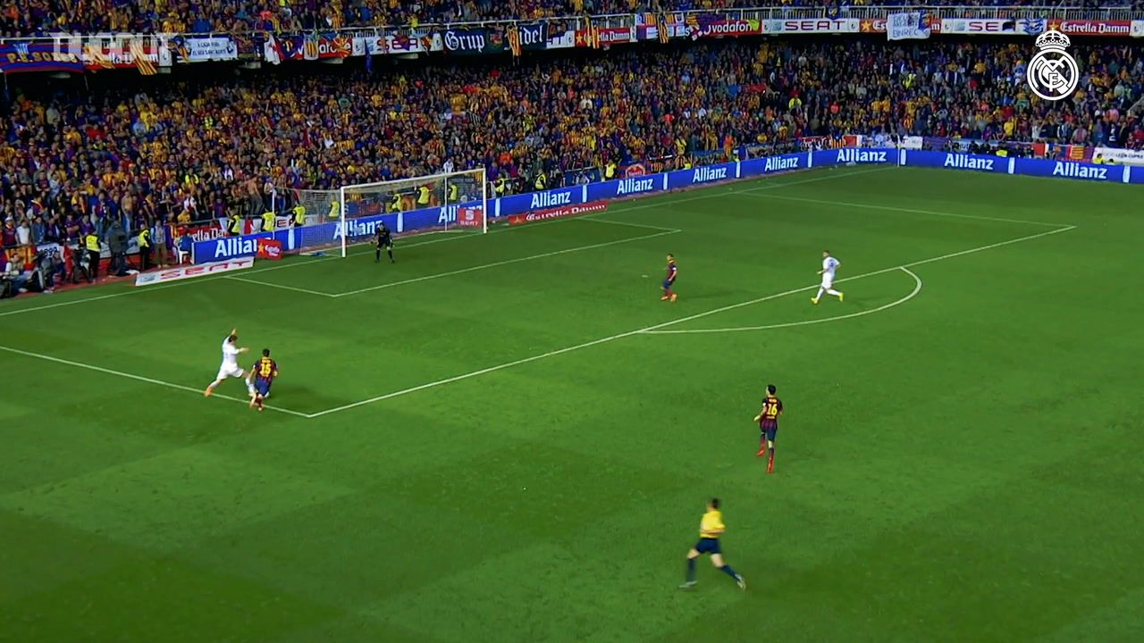 Gareth Bale pernah mencetak gol indah di laga El Clasico pada ajang Copa del Rey 2014.