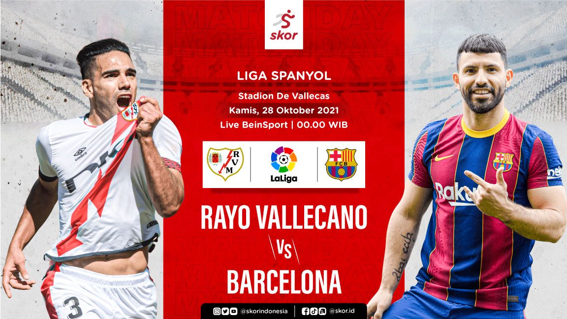 Rayo Vallecano vs Barcelona kemungkinan menampilkan dua penyerang pengalaman, Radamel Falcao (kiri) dan Sergio Aguero.