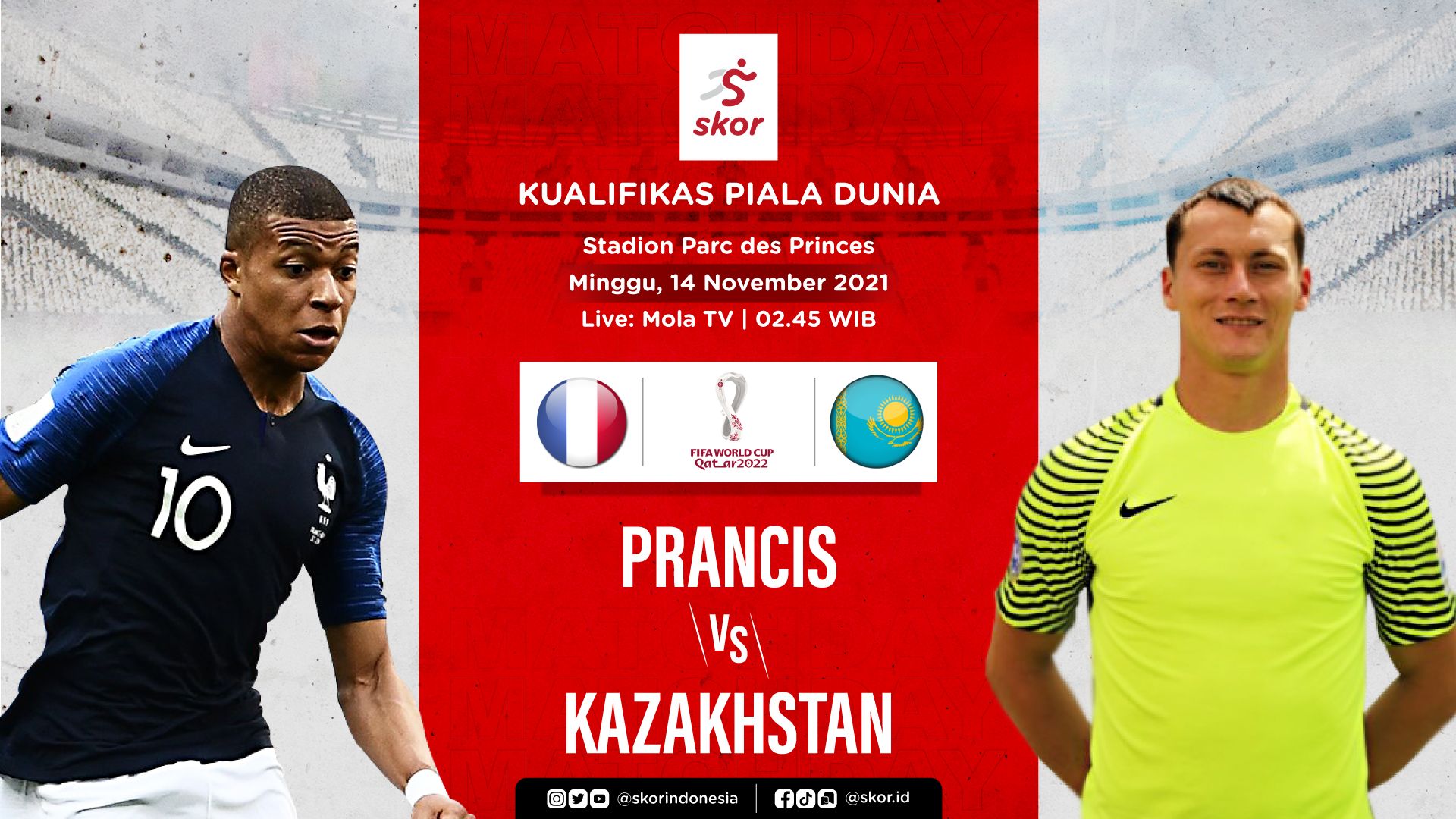 Kualifikas Piala Dunia 2022, Prancis vs Kazakhstan