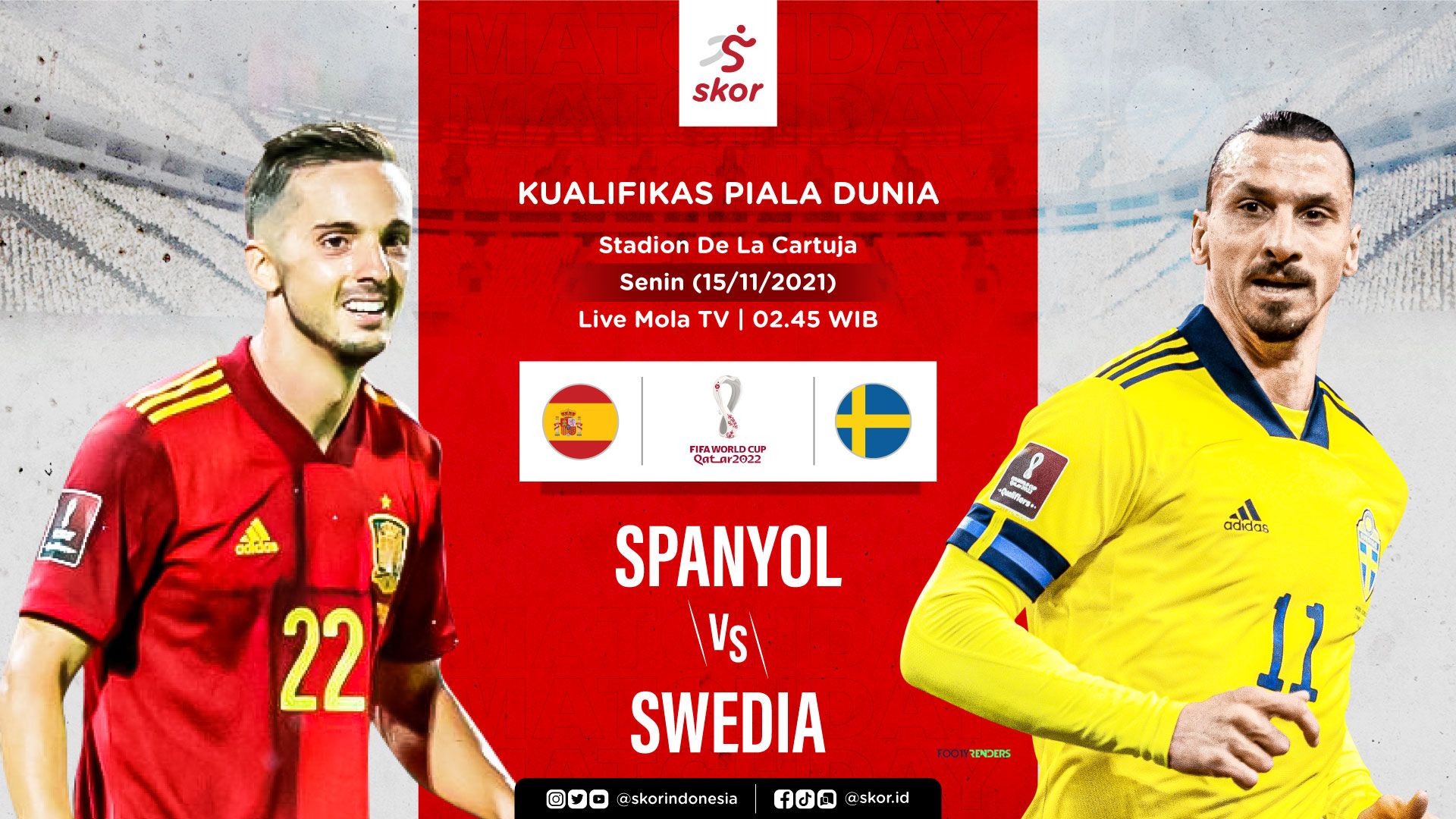 Cover Spanyol vs Swedia