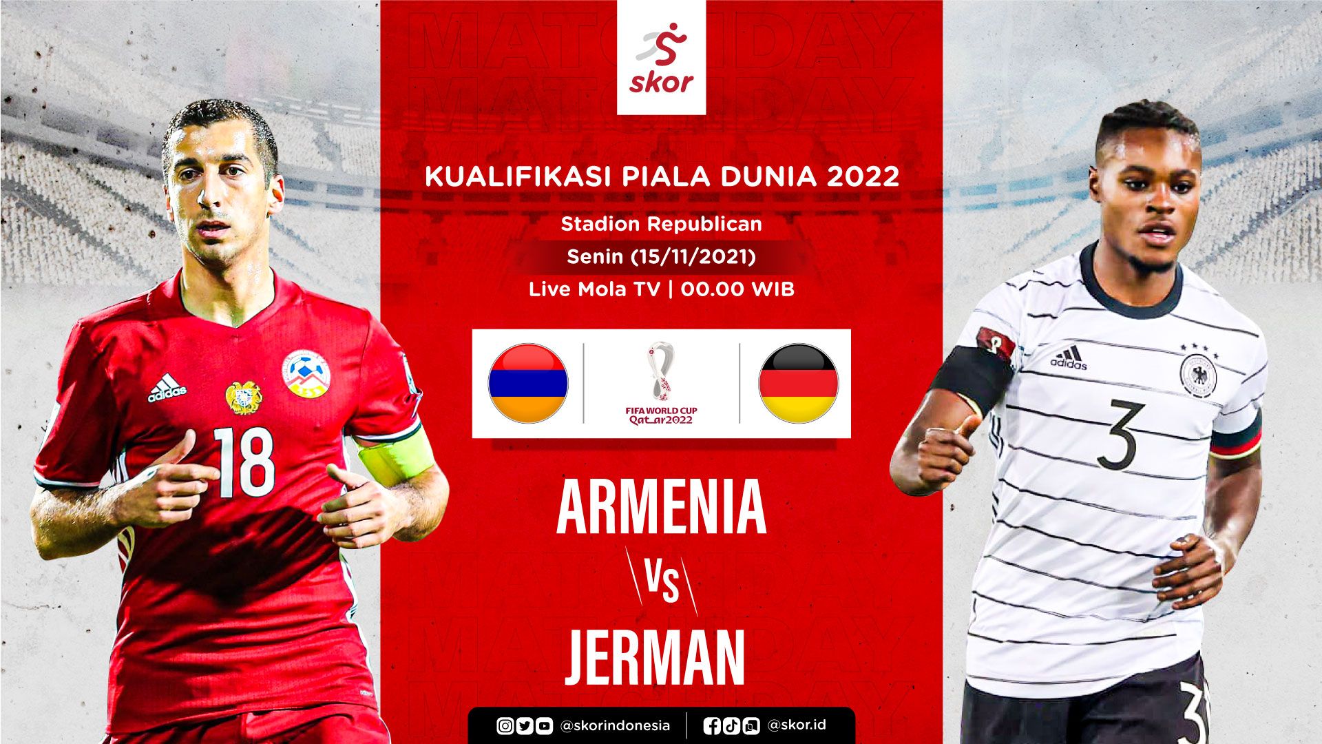 Kualifikasi Piala Dunia 2022, Armenia vs Jerman  