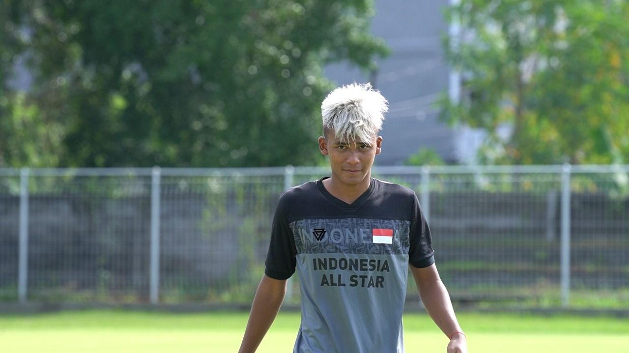 Sutan Zico, Salah satu penyerang Indonesia All Star di ajang International Youth Championship 2021.