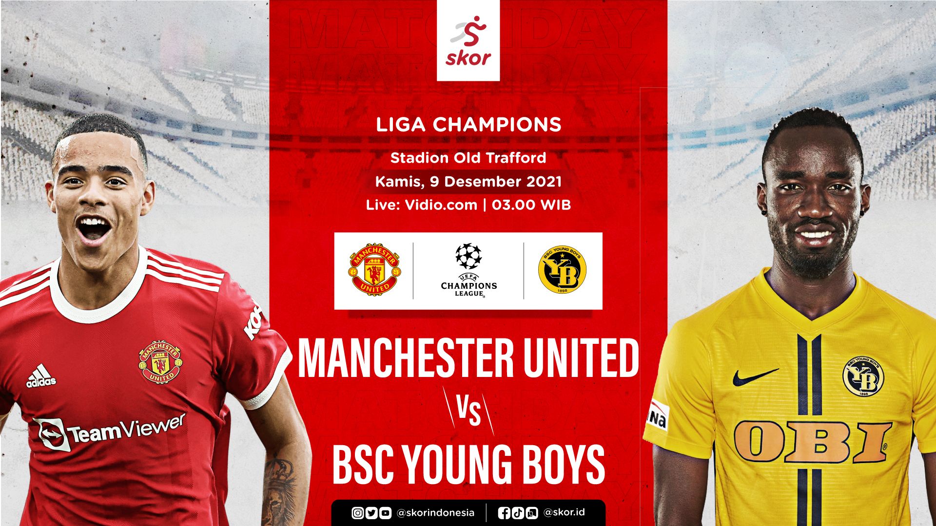 Cover Liga Champions, Manchester United vs BSC Young Boys
