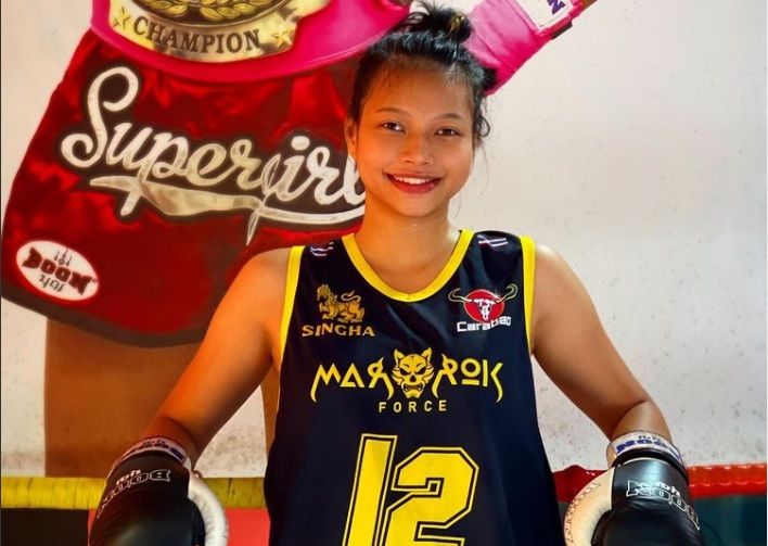 Sosok petarung muda MMA Thailand, Supergirl Jaroonsak Muaythai.