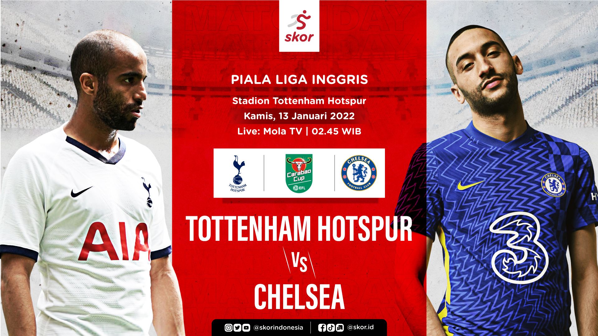 Cover Piala Liga Inggris, Tottenham Hotspur vs Chelsea
