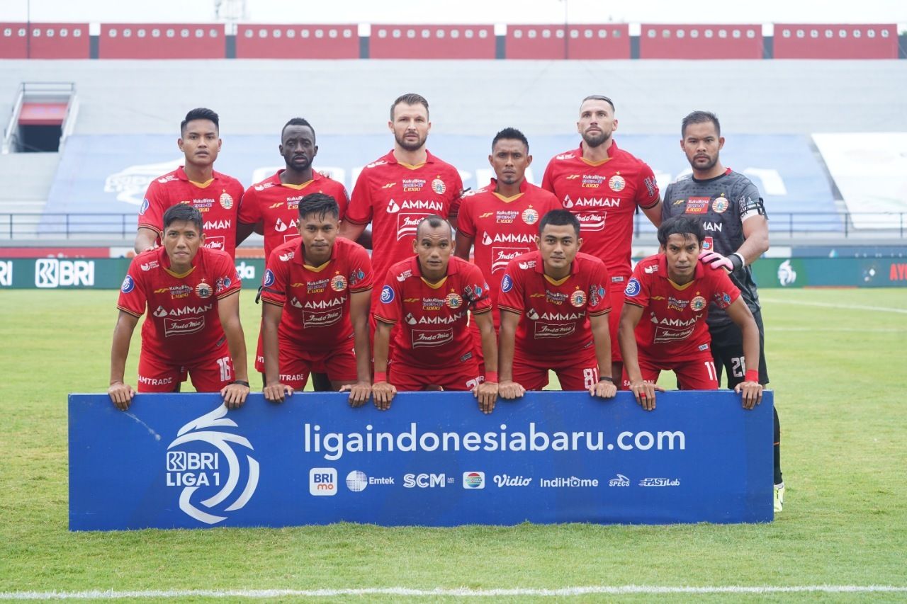 Starting line-up Persija di putaran kedua Liga 1 2021-2022.