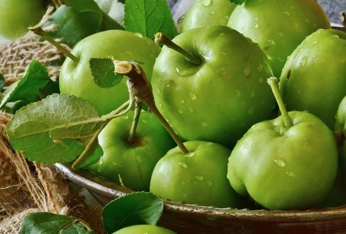 Ilustrasi buah apel hijau, yang dipercaya dengan cepat membantu menurunkan berat badan.