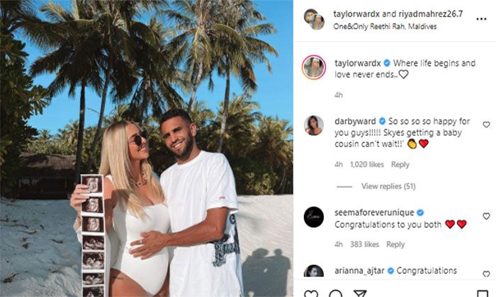 Futball News on X: Riyad Mahrez's Wife Taylor Ward On Instagram   / X