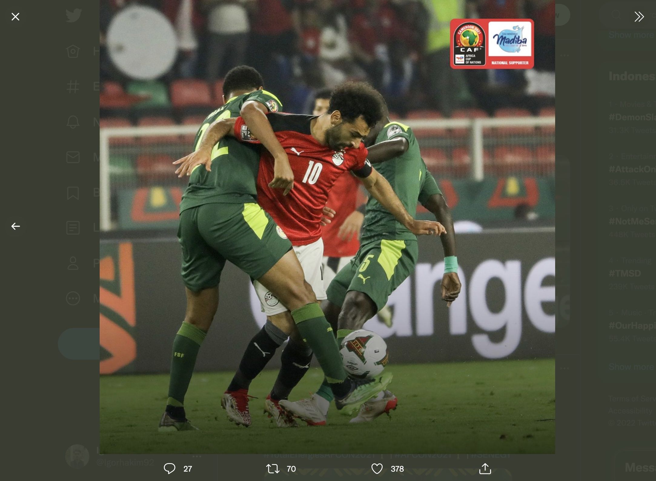 Final Piala Afrika 2021: Senegal vs Mesir (6/2/2022).