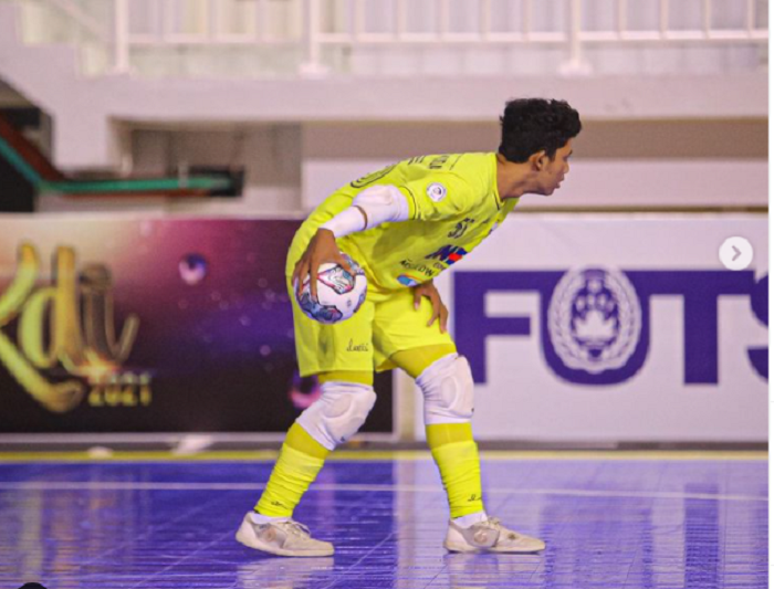 Aksi Wisnu Nuryuda bersama Cosmo JNE di Pro Futsal League 2021