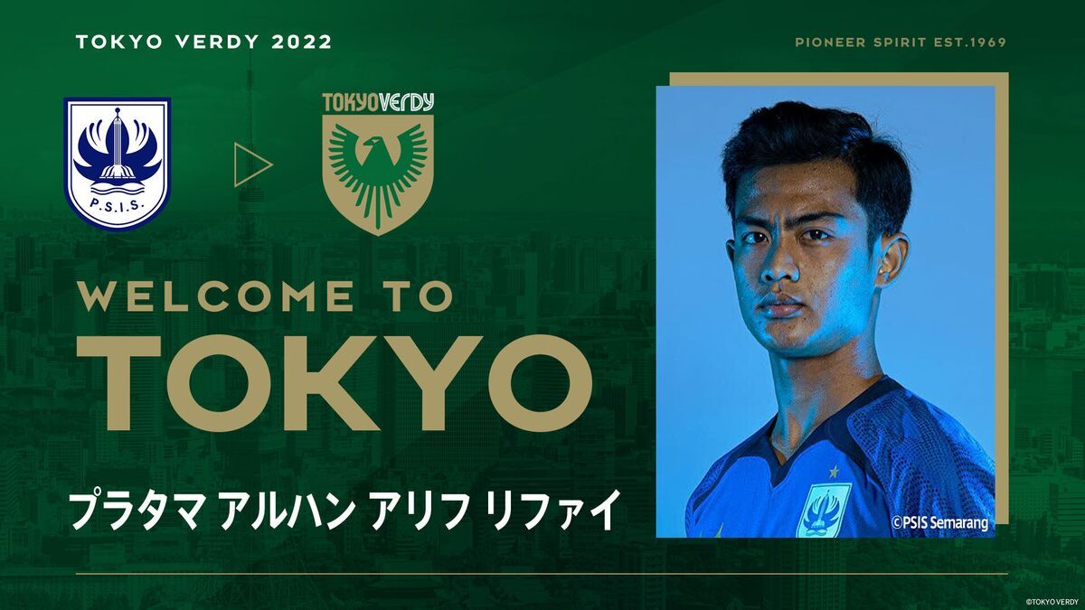 Tokyo Verdy dari kasta kedua Liga Jepang mengumumkan perekrutan pemain anyar mereka dari Indonesia, Pratama Arhan yang dibeli dari PSIS Semarang pada 16 Februari 2022.