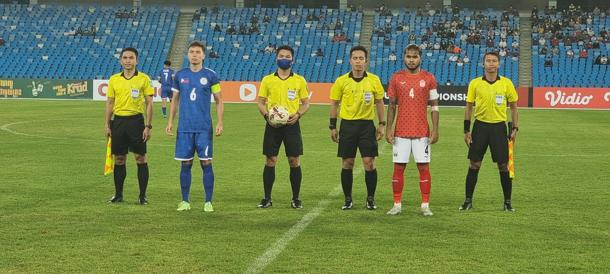 Pertandingan antara timnas U-23 Filipina vs Kamboja pada Piala AFF U-23 2022.