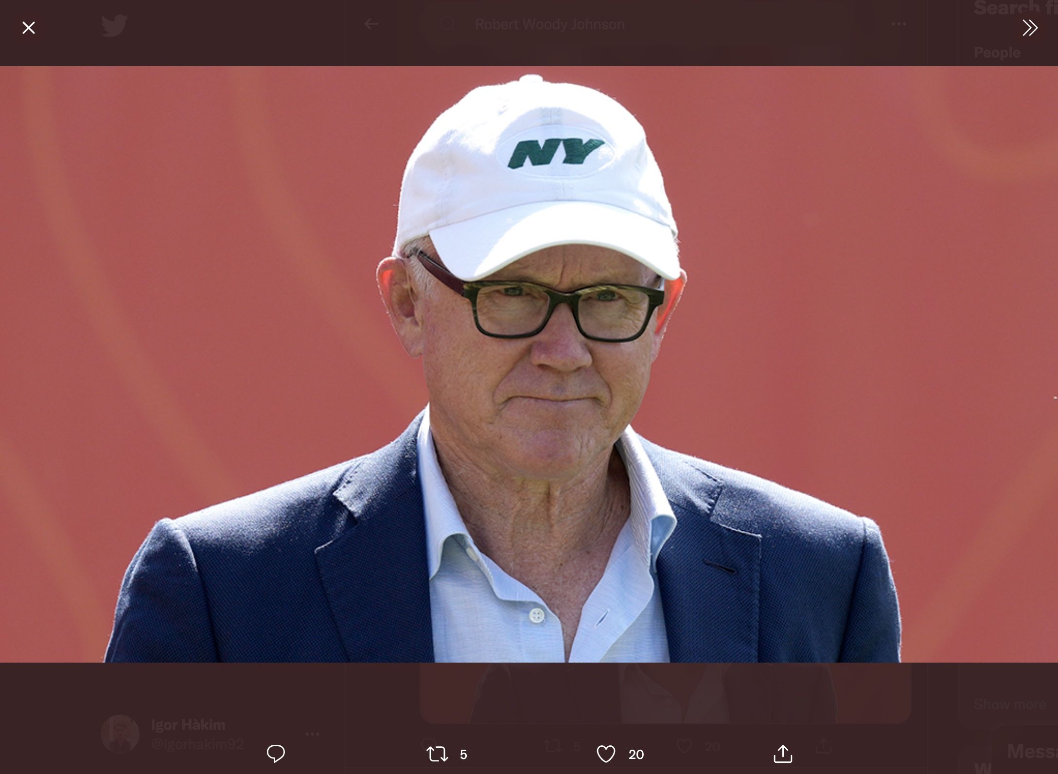 Pemilik klub NFL New York Jets, Robert 'Woody' Johnson.