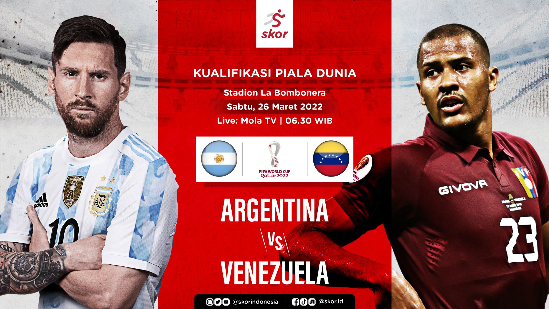 Cover Kualifikasi Piala Dunia, Argentina vs Venezuela