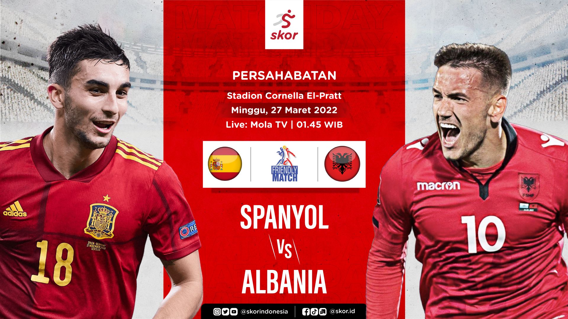 Cover Spanyol vs Albania