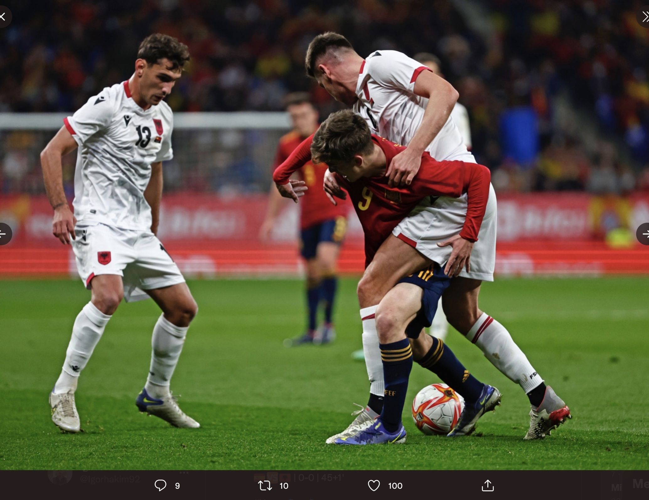 Pertandingan Persahabatan: Spanyol vs Albania (27/3/2022).
