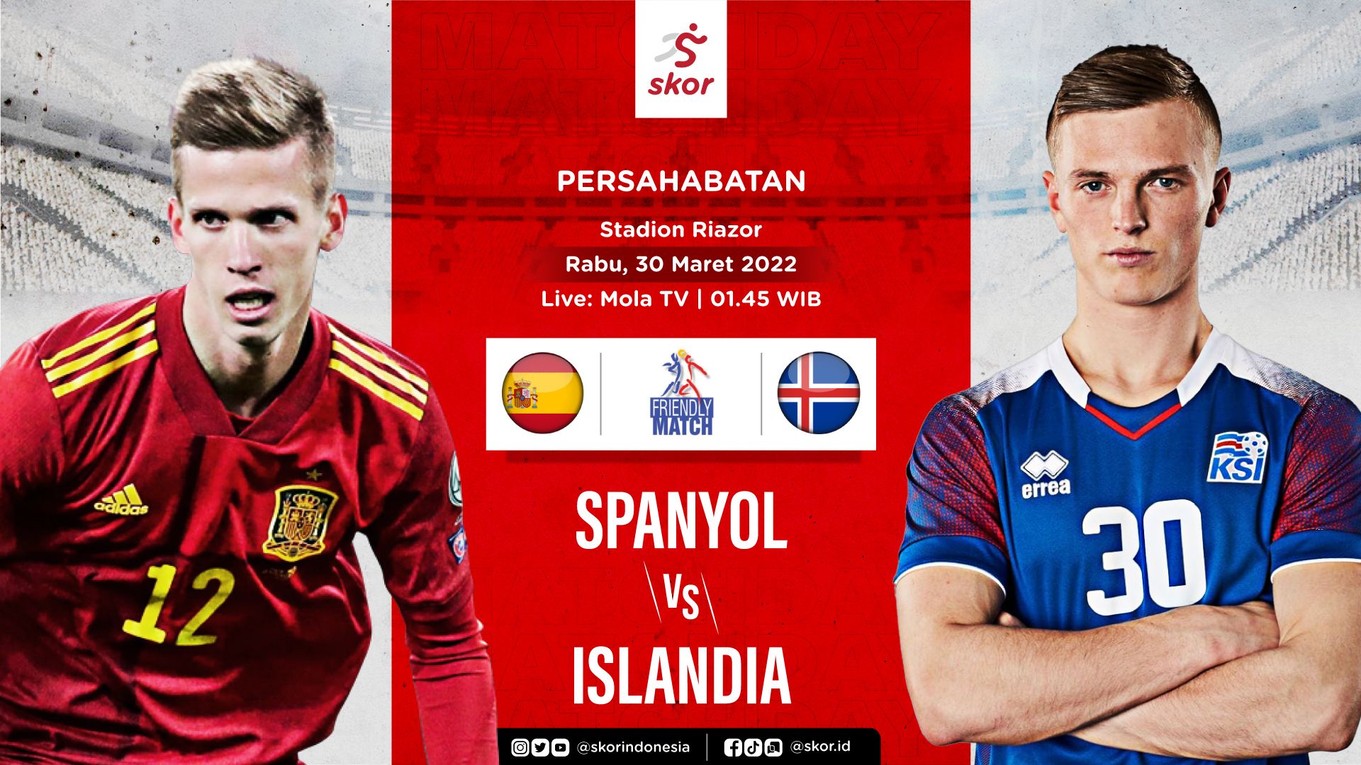 Cover Spanyol vs Islandia