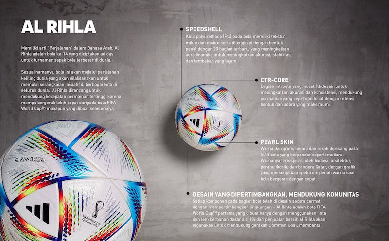 Al Rihla, bola resmi Piala Dunia 2022. 
