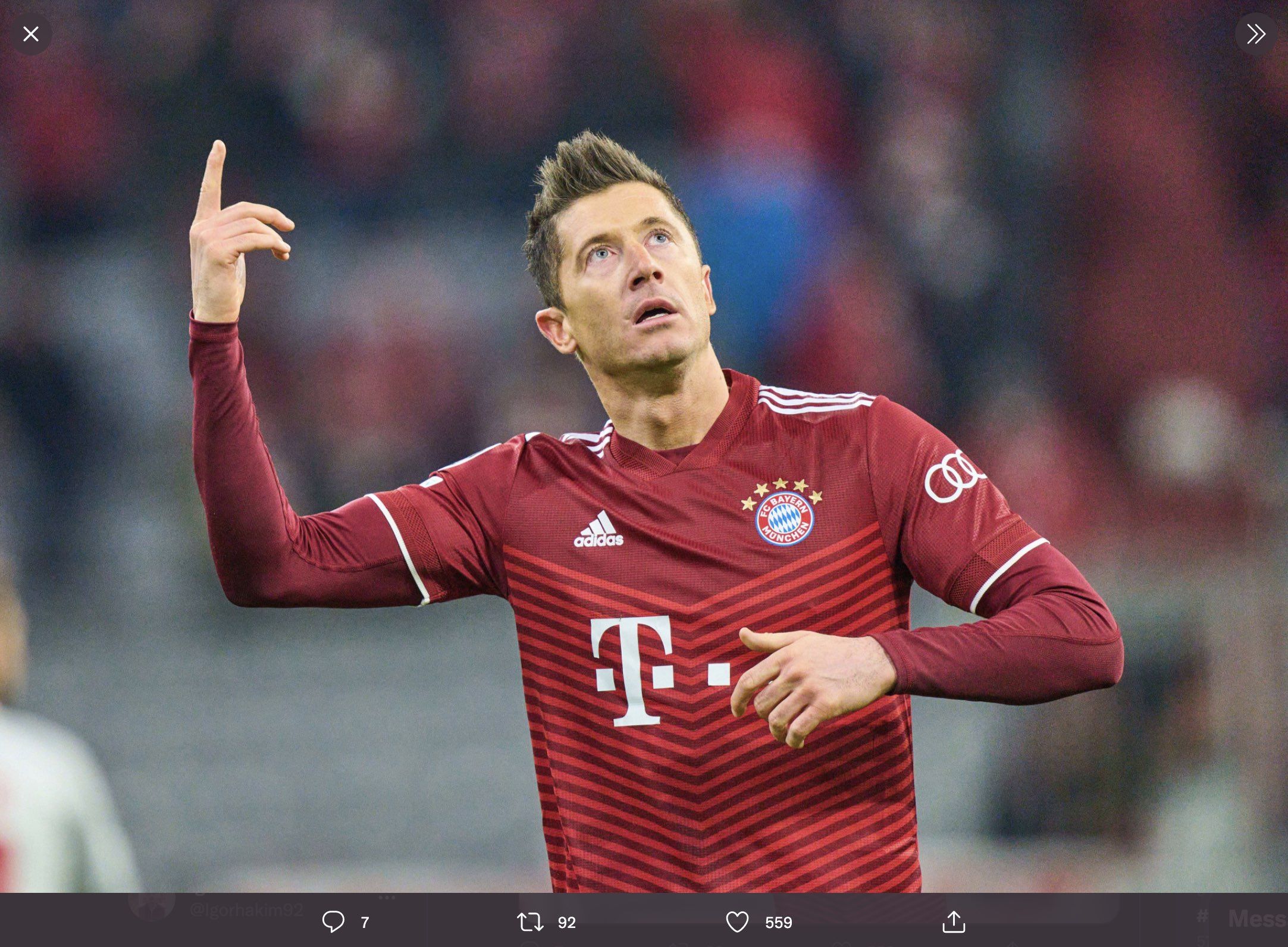 Penyerang Bayern Munchen, Robert Lewandowski.